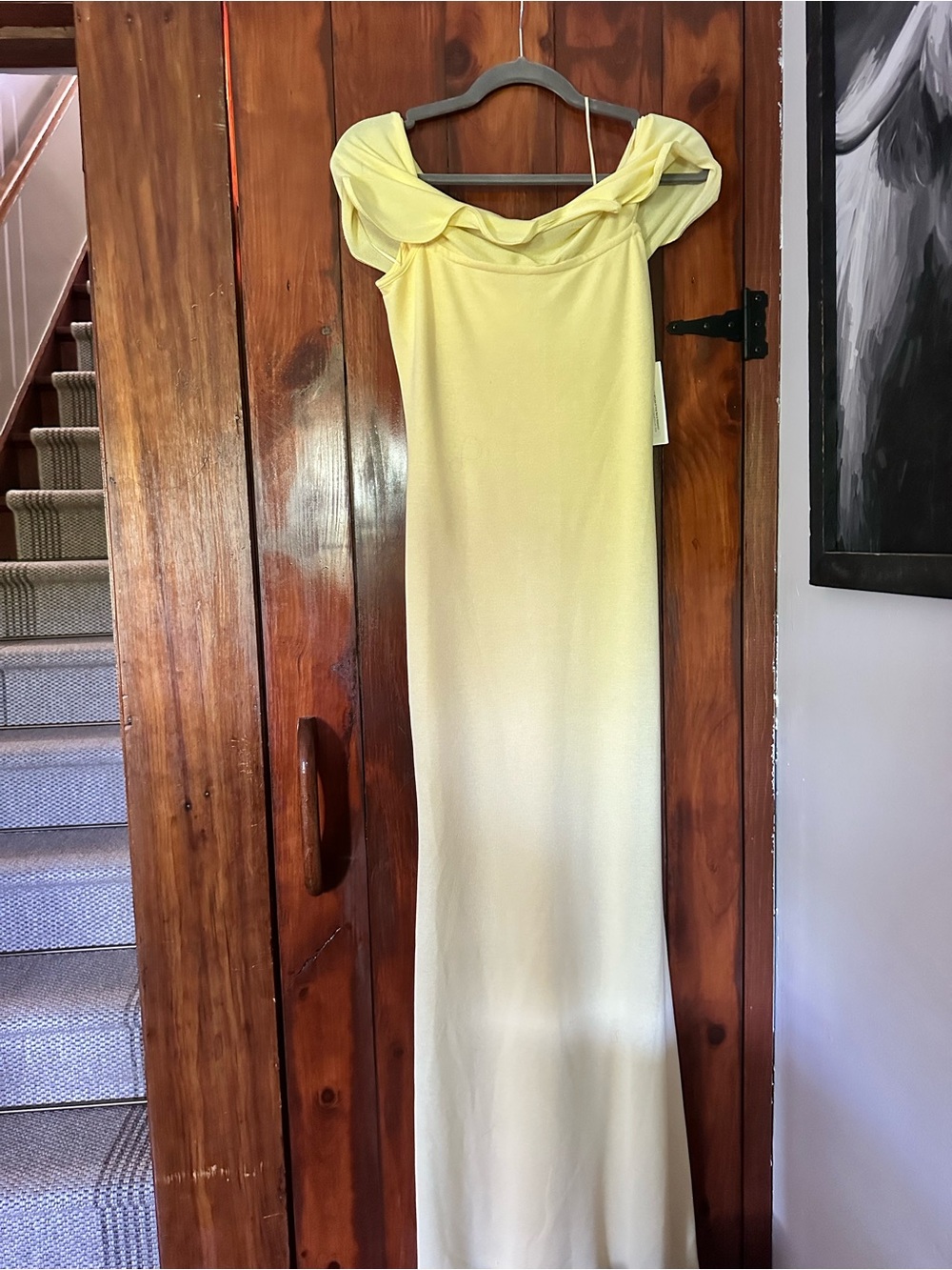 Worth collective Tommie Maxi Dress in Butter Yellow - Bump Friendly - Small